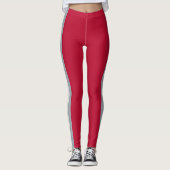 Leggings Esprit d'équipe de l'Ohio sur Écarlate avec Gris e (Devant)