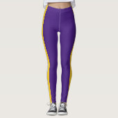 Leggings Esprit d'équipe de Lousiane sur fond violet (Devant)