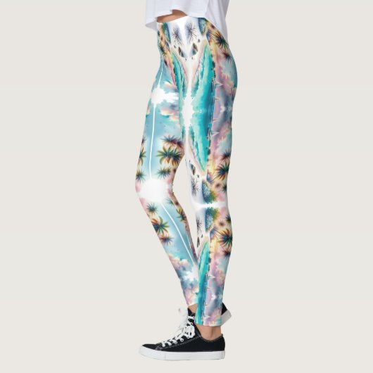 Leggings Esquisse de luxe des Maldives | (Gauche)