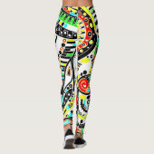 Leggings Esquisse Imaginaire Art - Fleurs Abstraites 3 (Dos)
