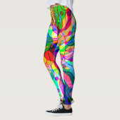 Leggings Esquisse Imaginaire Art - Neon Abstrait Maj 1 (Gauche)