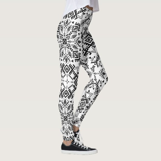 Leggings Estampado de Tejido Artesanal | Efecto Punto Boho (Droite)