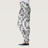 Leggings Estampado de Tejido Artesanal | Efecto Punto Boho (Gauche)