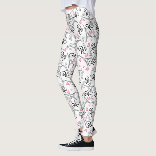 Leggings estampado integral de parís con notas musicales (Gauche)