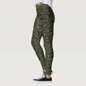 Leggings Esthétique verdoyante - Fermes foncées & Feuille (Gauche)