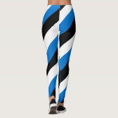 Leggings Estonie Couleurs du drapeau national diagonales tr (Dos)