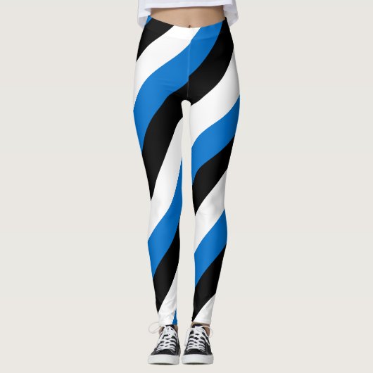 Leggings Estonie Couleurs du drapeau national diagonales tr (Devant)