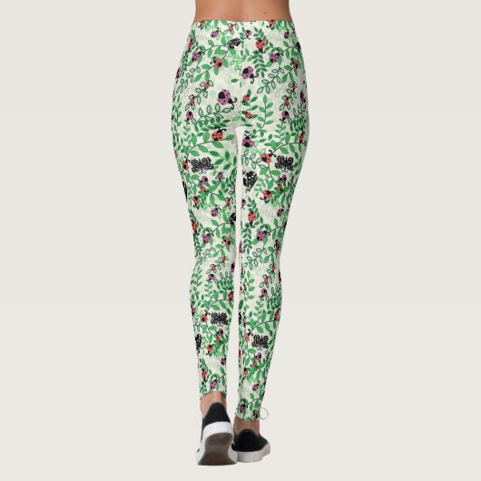 Leggings Été - Bugs dame, papillons et Feuilles (Dos)