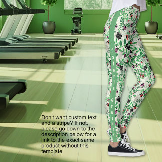 Leggings Été - coccinelles, papillons feuilles-option texte