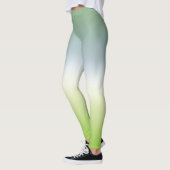 Leggings Été Frais Dégradé Cool Bleu Vert Ombre (Gauche)