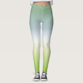 Leggings Été Frais Dégradé Cool Bleu Vert Ombre (Devant)