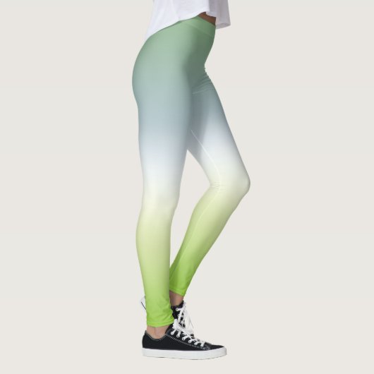 Leggings Été Frais Dégradé Cool Bleu Vert Ombre (Droite)