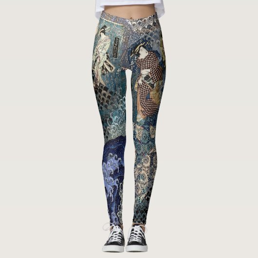 Leggings Été Nami de geisha d'océan (Devant)