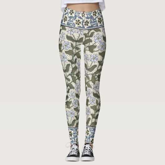 Leggings Été Périwinkel Fleur Plutôt Élégant Floral (Devant)