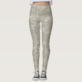 Leggings Été Polka Dot Snow Leopard Simple Tendance Grey (Devant)