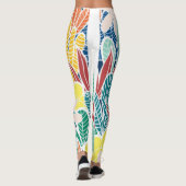 Leggings  Été Vert Turquoise Cactus & points Or Design mign (Dos)