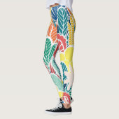 Leggings  Été Vert Turquoise Cactus & points Or Design mign (Gauche)