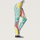 Leggings  Été Vert Turquoise Cactus & points Or Design mign (Droite)