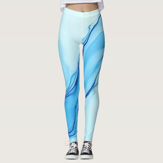 Leggings Éthéal Blue Liquide Art Éperal (Devant)