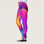 Leggings Ethereal Neon : Des rêves Abstraits (Gauche)