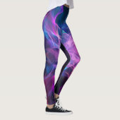 Leggings Ethereal Wisps : Blue & Mauve Kirlian Art (Droite)
