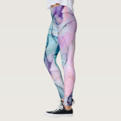 Leggings Éthérée Turquoise rose pourpre encre glamour moder (Gauche)