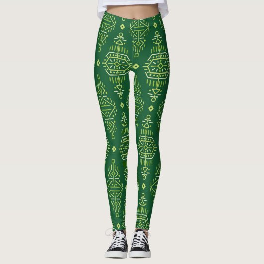Leggings Ethnic Boho : Creative Tribal Seamless. (Devant)