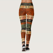 Leggings Ethnic Boho Grunge, Motif coloré. (Dos)