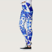 Leggings Ethnic Indigo Arrow Native Motifs (Gauche)