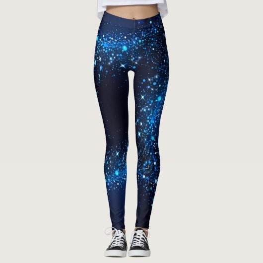 Leggings Étincelle bleu foncé (Devant)