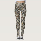 Leggings Étincelle de léopard (tan) (Devant)