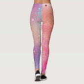 Leggings Étincelle rose moderne (Dos)