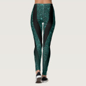 Leggings Étincelles de Parties scintillant Turquoise foncée (Dos)