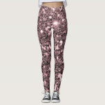 Leggings Étincelles roses de parties scintillantes de Faux<br><div class="desc">Grandes parties scintillantes roses fascinantes de faux d'or.
NOTEZ SVP : Ce sont les graphiques imprimés par appartement - aucunes pièces augmentées.</div>