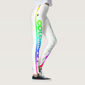 Leggings Étiquette d'arc-en-ciel du Colorado plein centre (Droite)