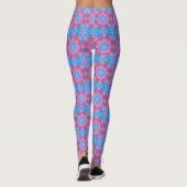 Leggings Étoile bohème rose et bleue (Dos)