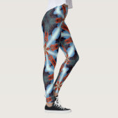 Leggings étoile cosmique rayons brun bleu (Droite)