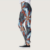 Leggings étoile cosmique rayons brun bleu (Gauche)