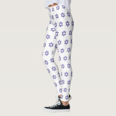 Leggings Étoile de David violette sans couture (Gauche)