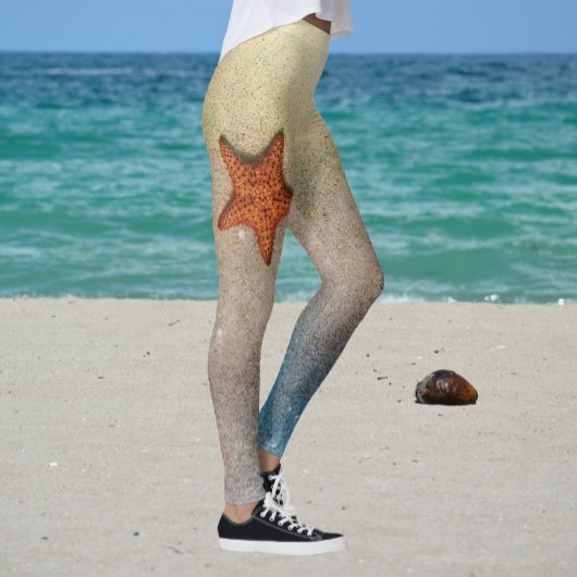 Leggings Étoile de mer orange Sable et Surf Côté Chic