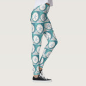 Leggings Étoile de mer sarcelle et dollar de sable plage (Droite)