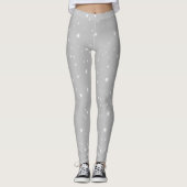 Leggings Étoile Grise Argentée (Devant)