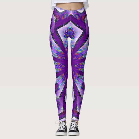 Leggings Étoile psychédélique violette... (Devant)