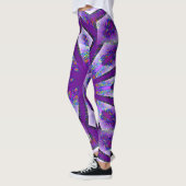 Leggings Étoile psychédélique violette... (Gauche)
