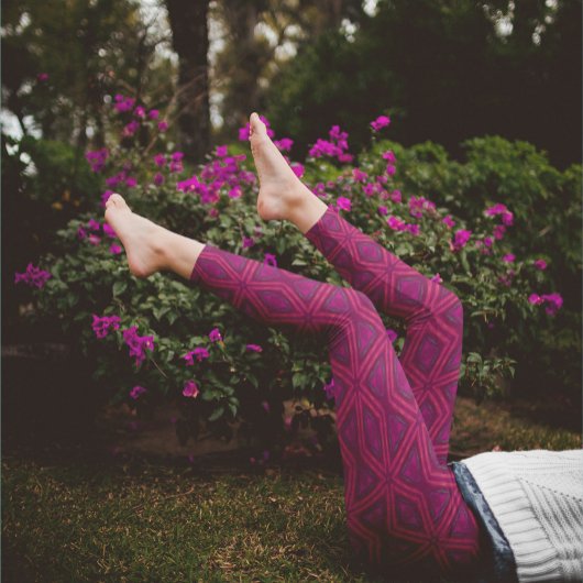 Leggings Étoile rose foncé