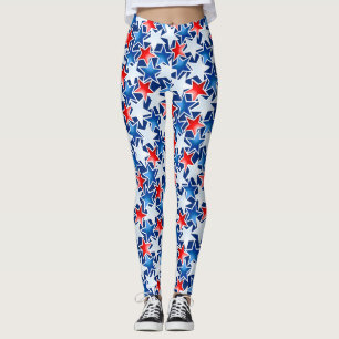 Leggings Étoile rouge blanche et bleue