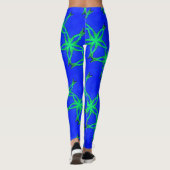 Leggings étoile verte connectée bleu (Dos)
