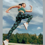 Leggings Étoile verte foncée pratique<br><div class="desc">Profitez de cette jolie légèreté pratique avec une couleur noire et verte et un motif étoilé abstrait. La couleur du motif est dégradé du bleu au vert. Ils seront géniaux pour l'entraînement de fitness,  yoga,  motif</div>