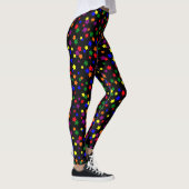 Leggings Étoiles aléatoires Couleurs de la fierté Motif Leg (Droite)