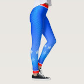 Leggings Étoiles avec votre nom sur Bright Blue (Droite)
